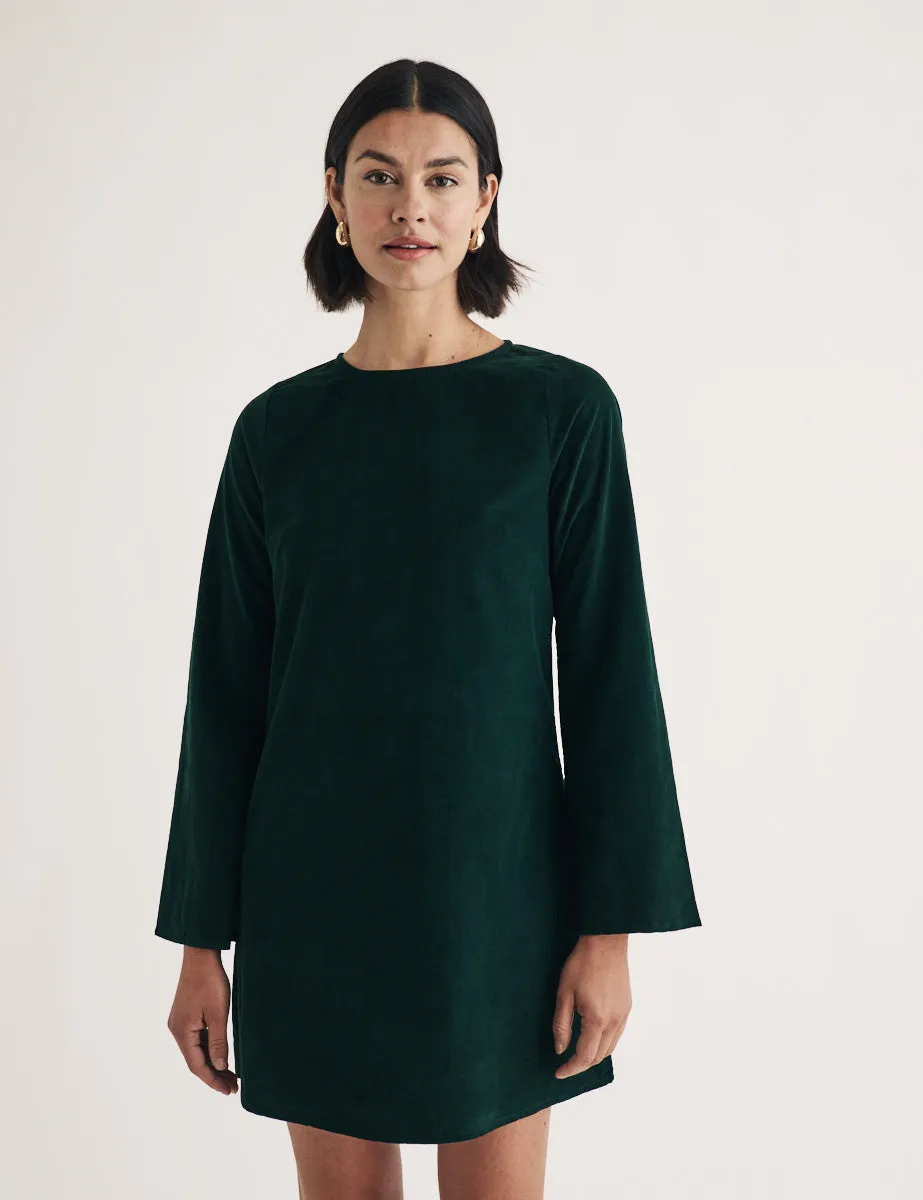 Green Cord Sarajevo Mini Dress sold by Nobody's Child product image thumbnail 2