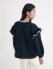 Black Contrast Trim Blouse sold by Nobody's Child