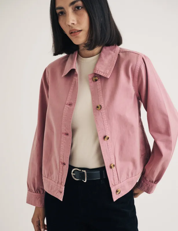 Pink Denim Cropped Jacket sold by Nobody's Child