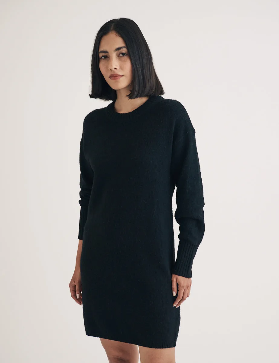 Black Knitted Mini Jumper Dress sold by Nobody's Child product image thumbnail 5