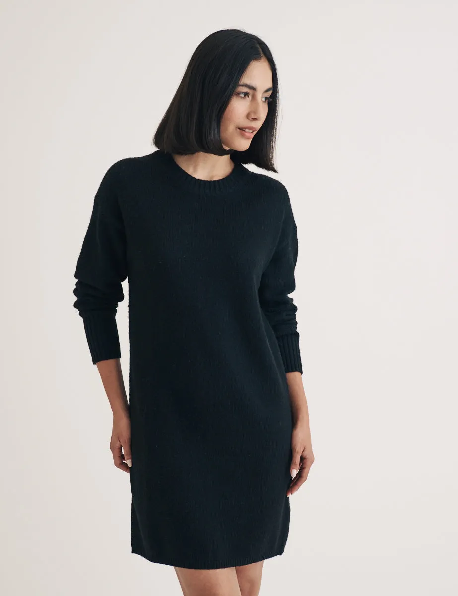 Black Knitted Mini Jumper Dress sold by Nobody's Child product image thumbnail 2