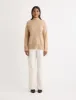 Beige Funnel Neck Longline Knitted Jumper sold by Nobody's Child