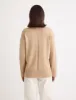 Beige Funnel Neck Longline Knitted Jumper sold by Nobody's Child