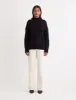 Black Knitted Funnel Neck Longline Jumper sold by Nobody's Child