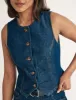 Dark Wash Denim Waistcoat sold by Nobody's Child