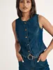 Dark Wash Denim Waistcoat sold by Nobody's Child