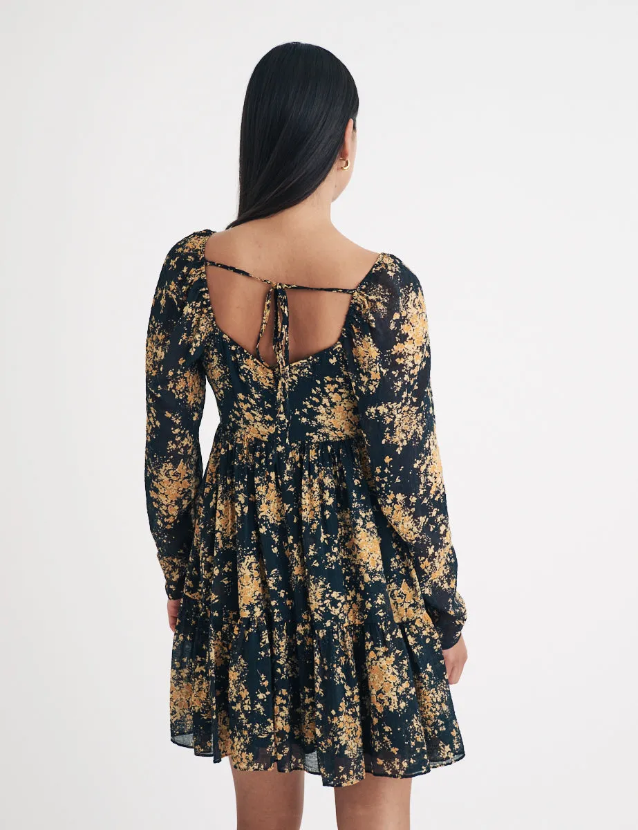 Black Floral Marti Mini Dress sold by Nobody's Child product image thumbnail 5