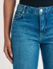 Mid Wash Straight Leg Cropped Jeans sold by Nobody's Child