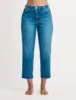 Mid Wash Straight Leg Cropped Jeans sold by Nobody's Child