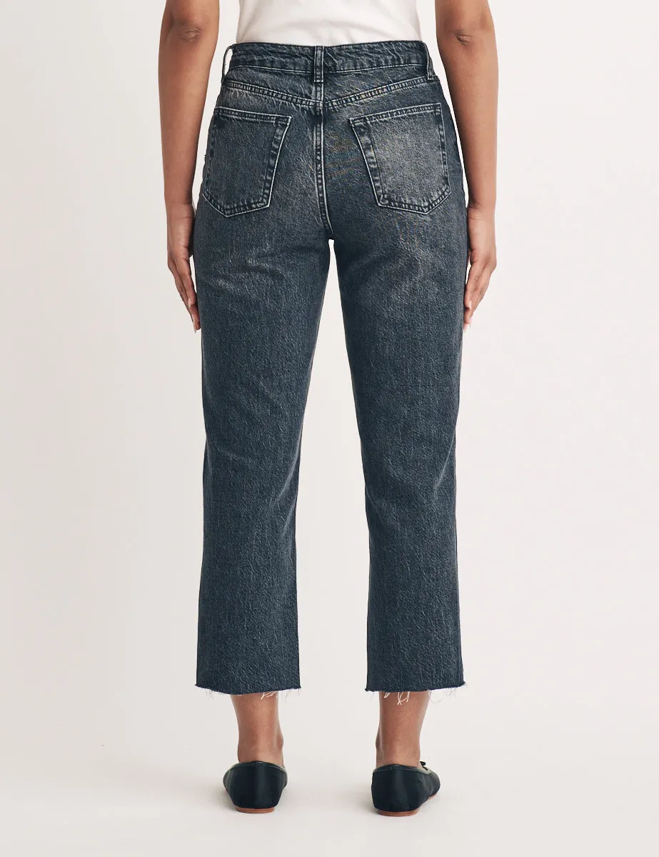 Black Straight Leg Cropped Jeans sold by Nobody's Child product image thumbnail 3