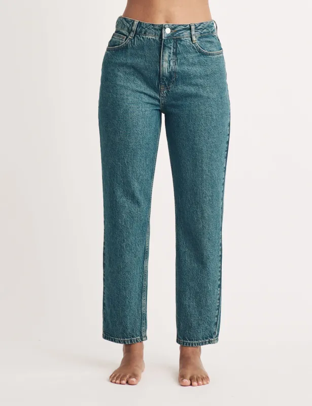 Vintage Mid Wash Slim Straight Leg Jeans sold by Nobody's Child
