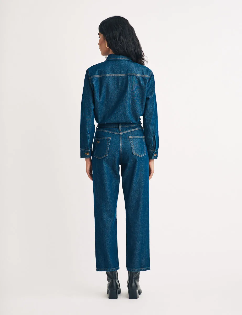 Dark Wash Denim Jumpsuit sold by Nobody's Child product image thumbnail 5