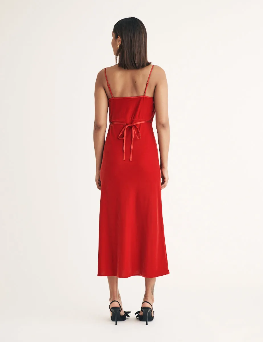Red Velvet Trixie Midi Dress sold by Nobody's Child product image thumbnail 4