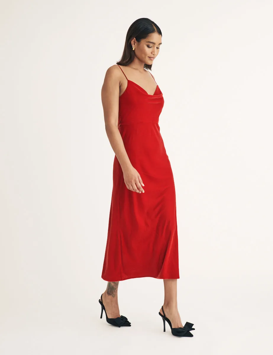 Red Velvet Trixie Midi Dress sold by Nobody's Child product image thumbnail 3