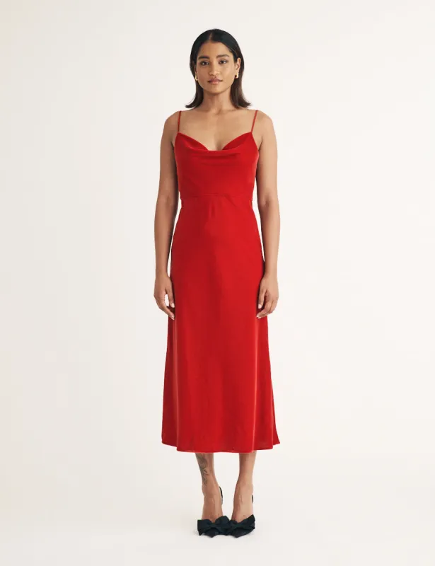 Red Velvet Trixie Midi Dress sold by Nobody's Child