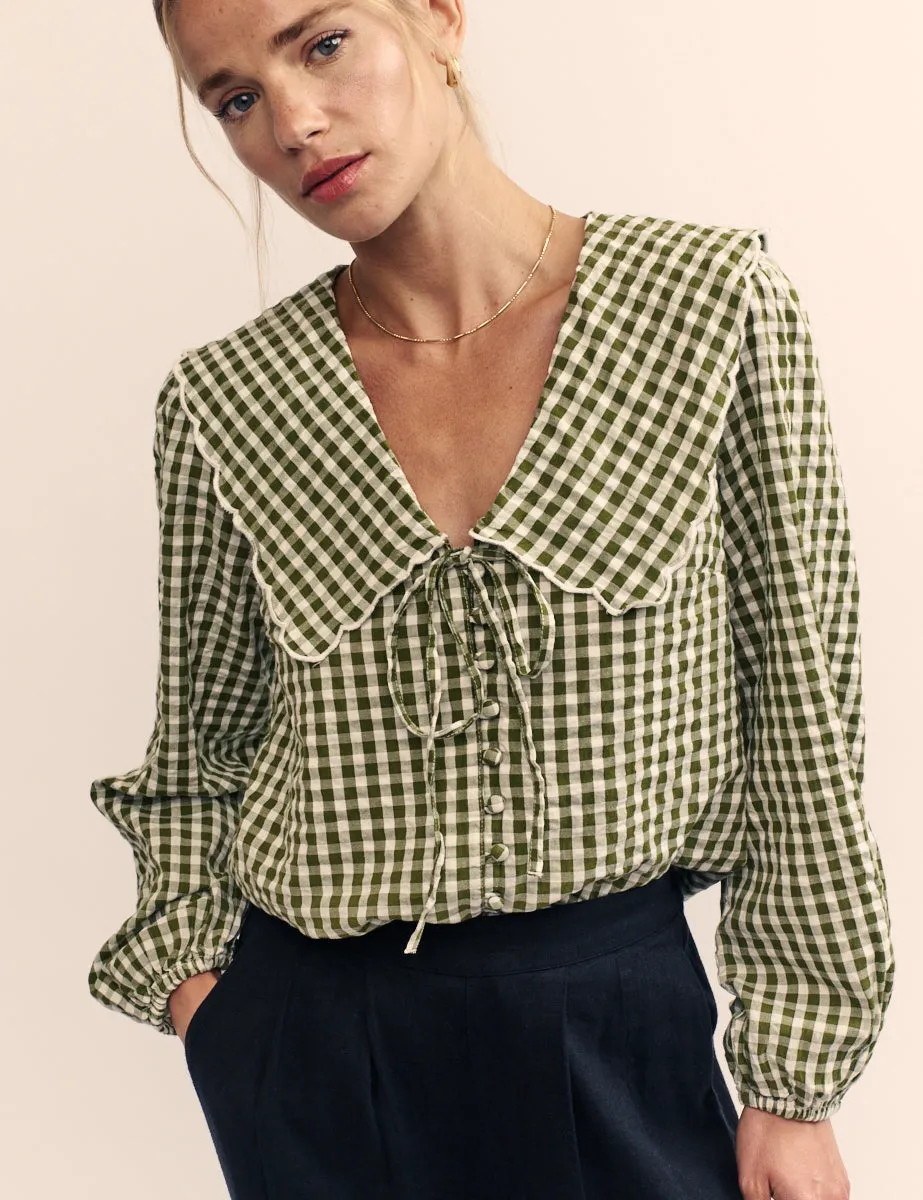 Green Long Sleeve Birdie Blouse sold by Nobody's Child product image thumbnail 2