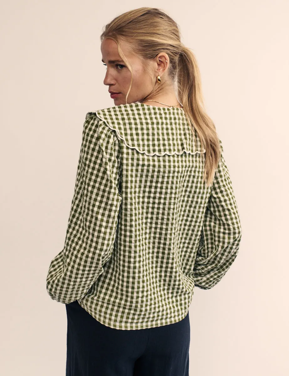 Green Long Sleeve Birdie Blouse sold by Nobody's Child product image thumbnail 5
