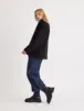 Black Zip Through Borg Jacket sold by Nobody's Child