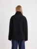 Black Zip Through Borg Jacket sold by Nobody's Child