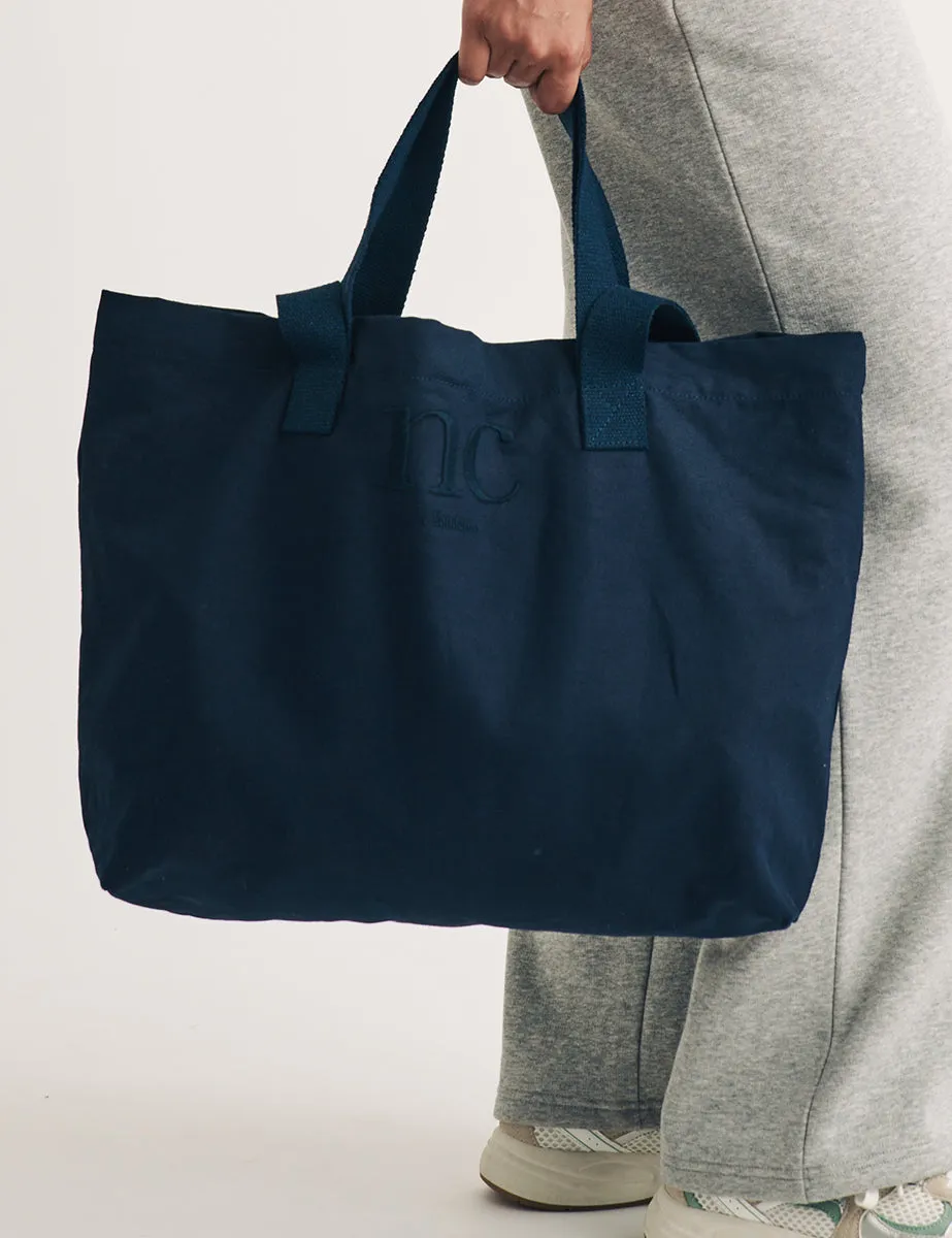 Navy London Logo Canvas Tote Bag sold by Nobody's Child product image thumbnail 3