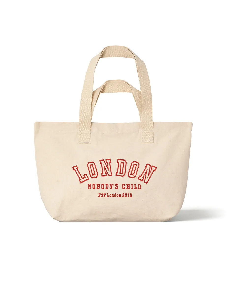 Beige London Logo Canvas Tote Bag sold by Nobody's Child product image thumbnail 2