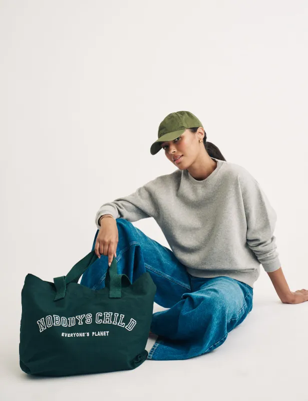 Green Canvas Tote Bag sold by Nobody's Child