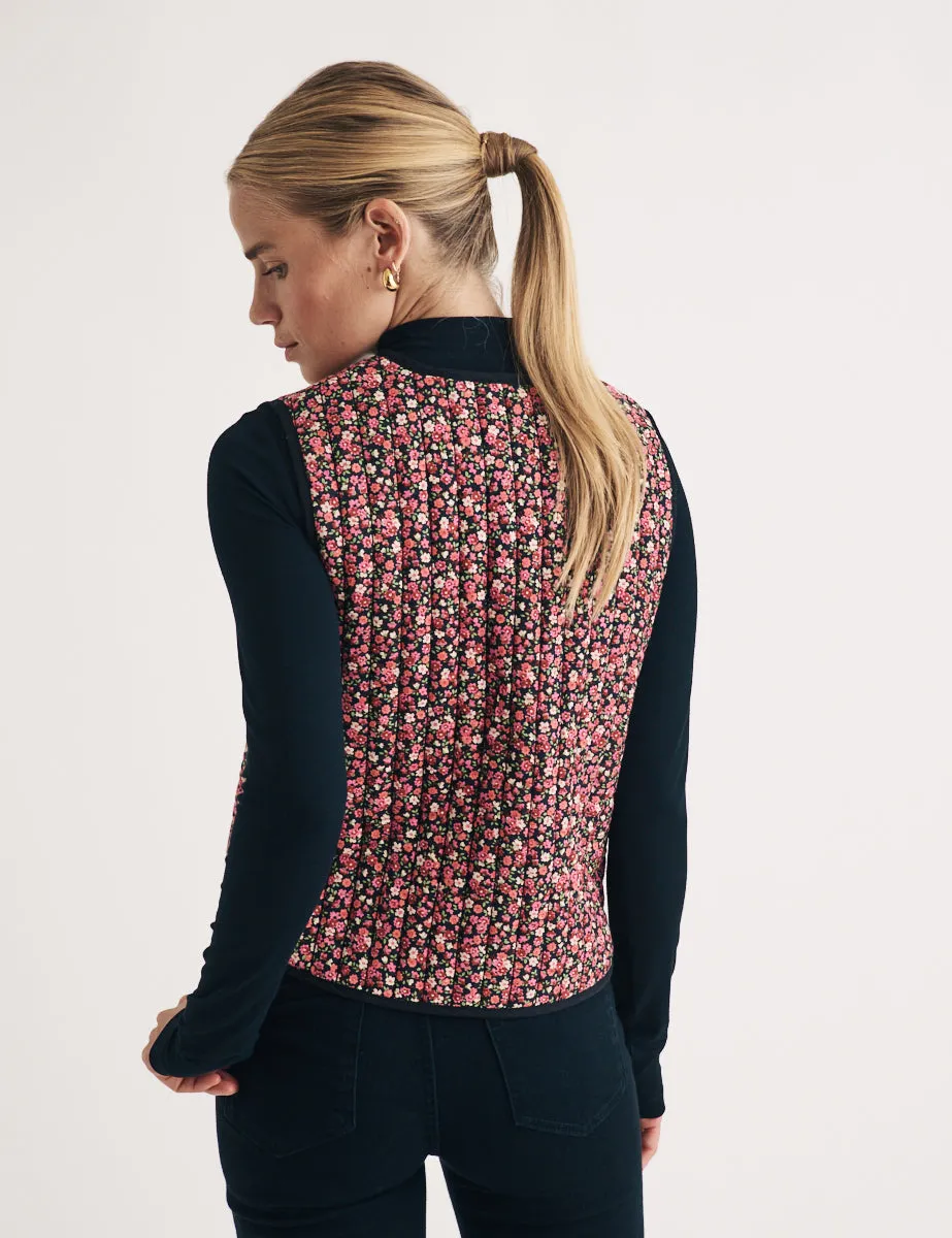Pink Floral Quilted Gilet sold by Nobody's Child product image thumbnail 4