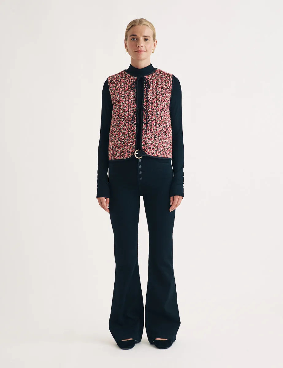 Pink Floral Quilted Gilet sold by Nobody's Child product image thumbnail 2