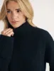 Black Oversized Roll Neck Wool Knitted Jumper sold by Nobody's Child