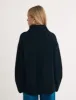 Black Oversized Roll Neck Wool Knitted Jumper sold by Nobody's Child