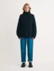 Black Oversized Roll Neck Wool Knitted Jumper sold by Nobody's Child