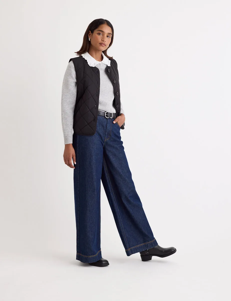 Black Quilted Waistcoat sold by Nobody's Child product image thumbnail 3