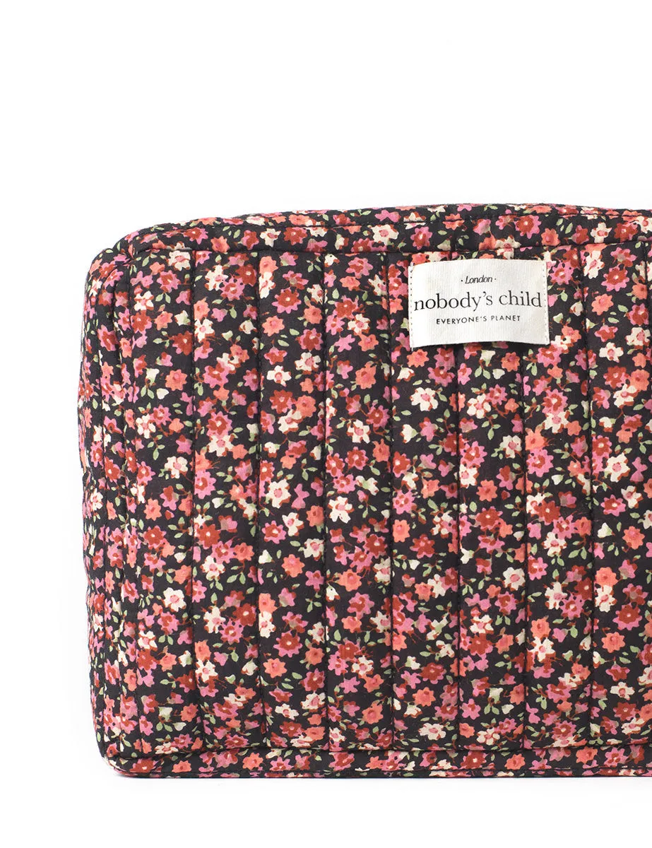 Black Ditsy Floral Makeup Bag sold by Nobody's Child product image thumbnail 3