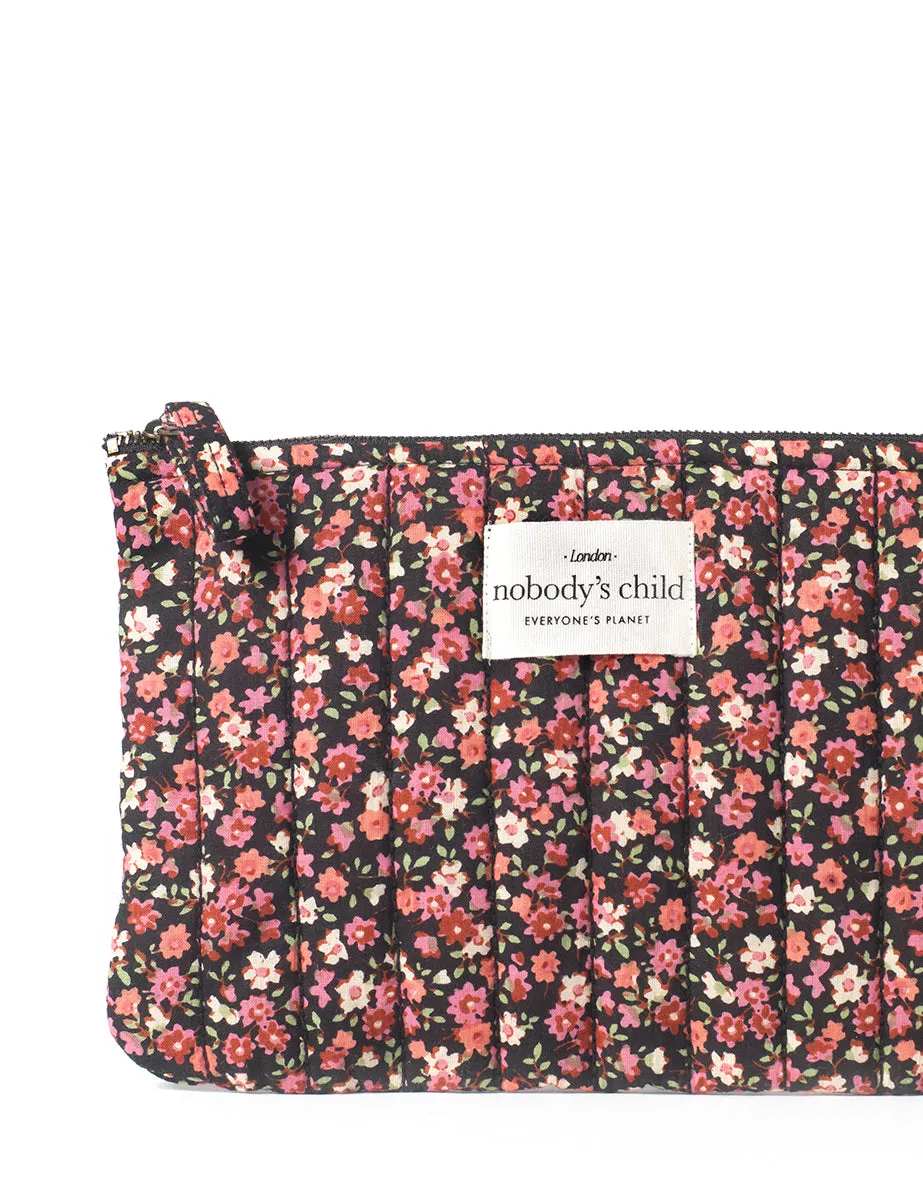 Black Ditsy Floral Makeup Pouch sold by Nobody's Child product image thumbnail 3