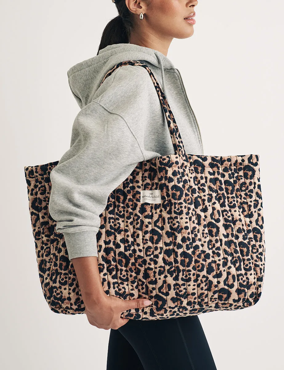 Leopard Print Quilted Tote Bag sold by Nobody's Child
