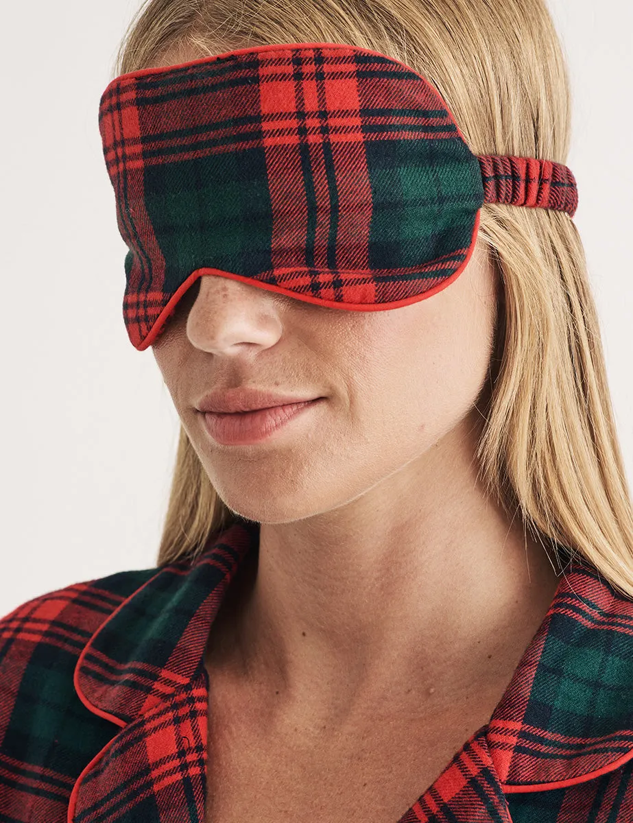 Red Tartan Check Eye Mask sold by Nobody's Child product image thumbnail 3