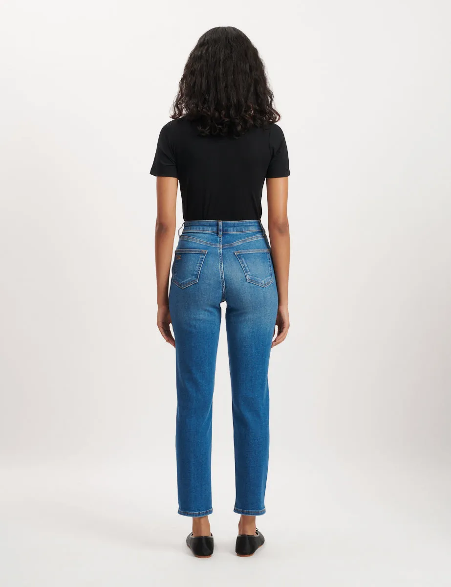 Blue Mid Rise Chelsea Skinny Jeans sold by Nobody's Child product image thumbnail 3