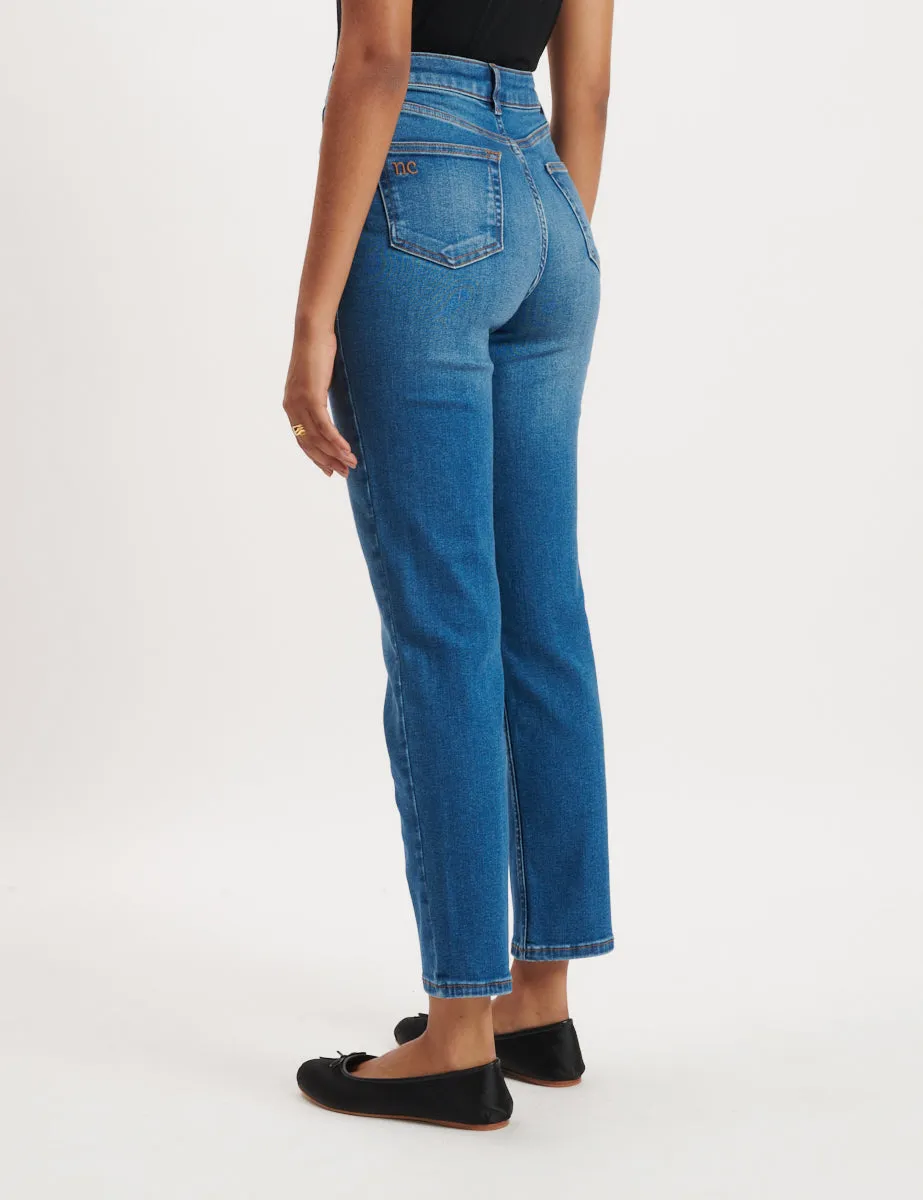 Blue Mid Rise Chelsea Skinny Jeans sold by Nobody's Child product image thumbnail 4