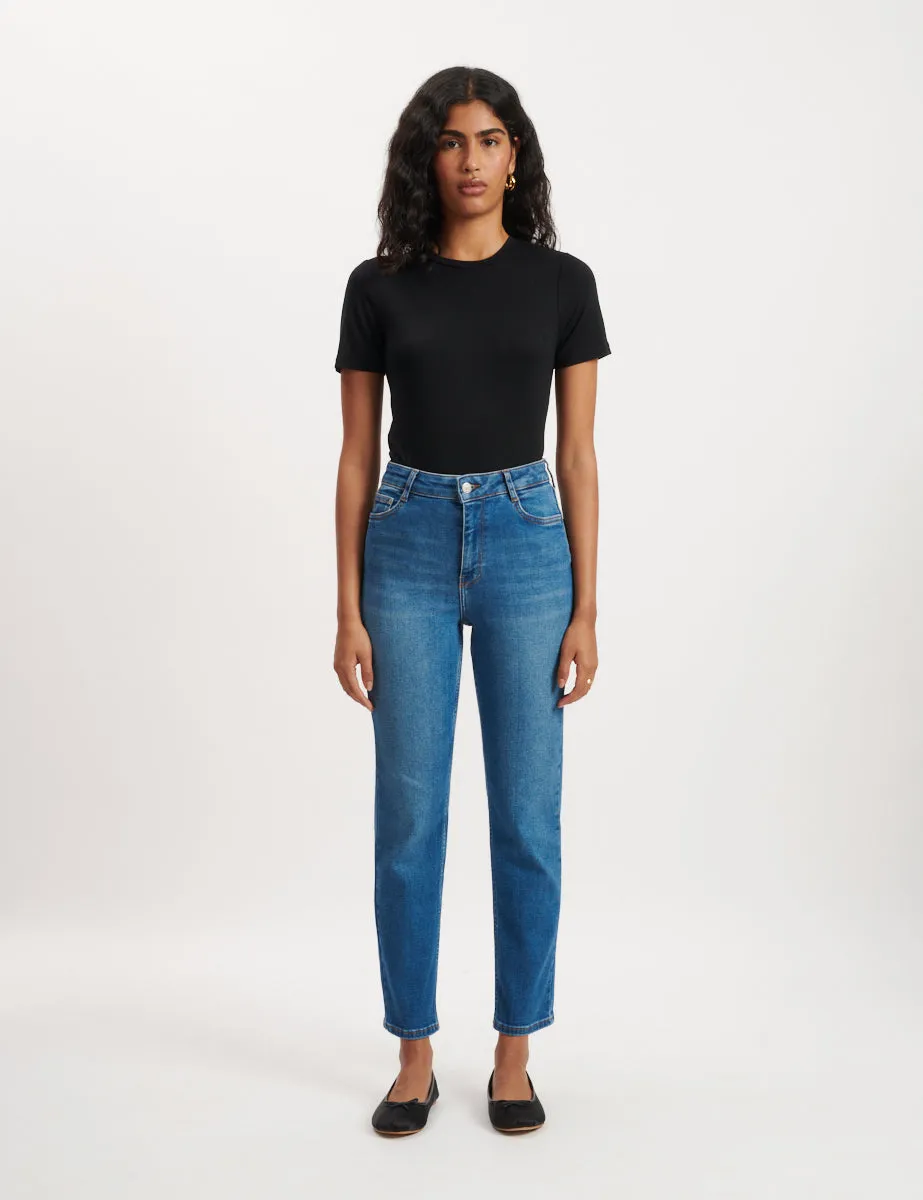 Blue Mid Rise Chelsea Skinny Jeans sold by Nobody's Child product image thumbnail 2