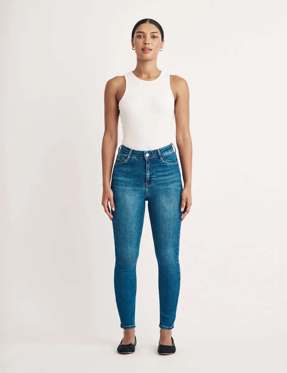 Mid Wash High Rise Skinny Jeans sold by Nobody's Child product image thumbnail 2