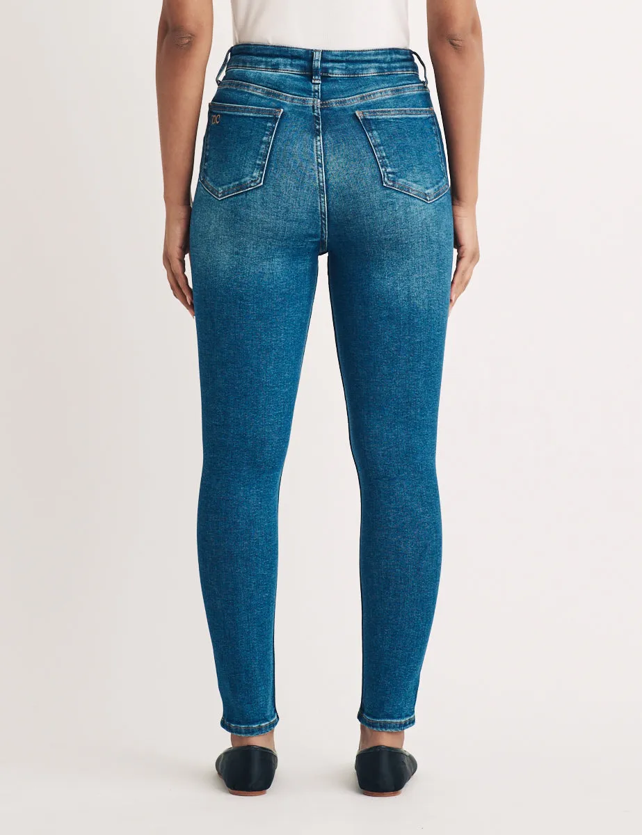 Mid Wash High Rise Skinny Jeans sold by Nobody's Child product image thumbnail 4