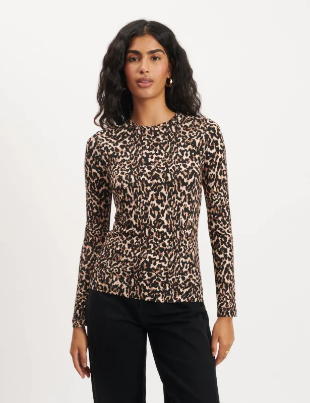 Leopard Print Long Sleeve Top sold by Nobody's Child