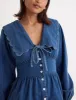 Denim Long Sleeve Birdie Mini Dress sold by Nobody's Child