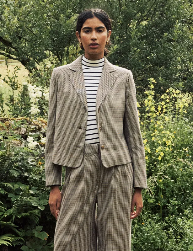 Heritage Check Cropped Blazer sold by Nobody's Child