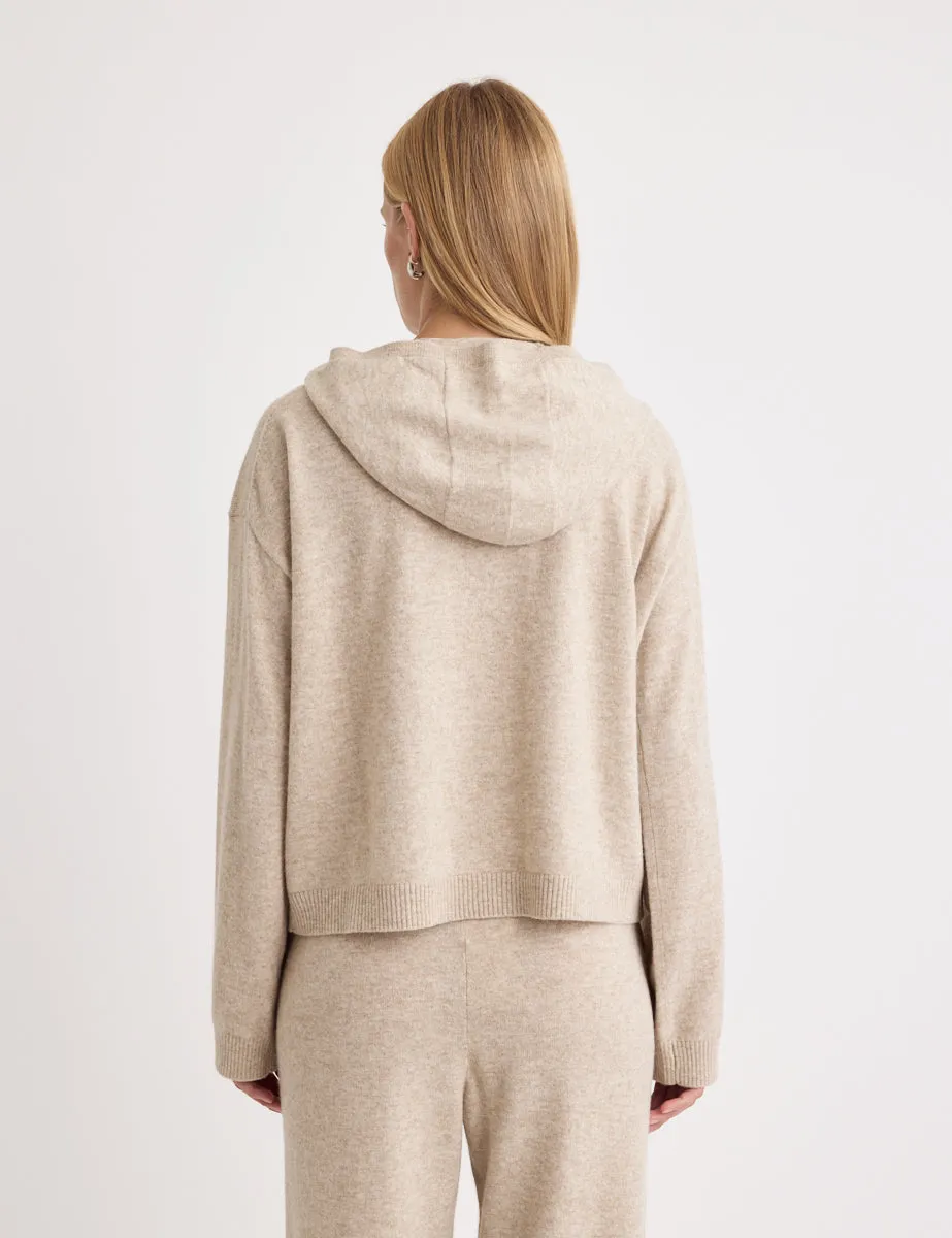 Beige Cashmere Hoodie sold by Nobody's Child product image thumbnail 4