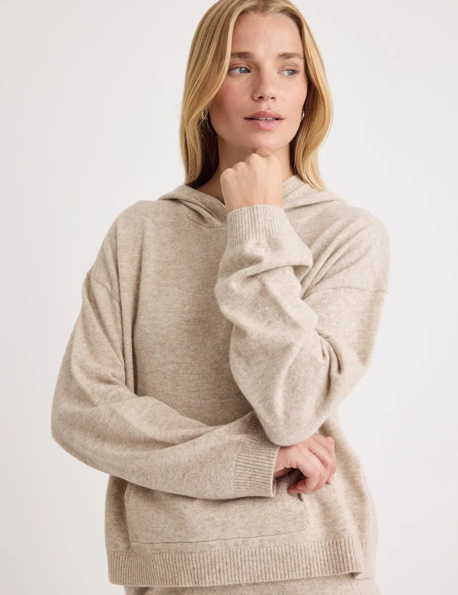 Beige Cashmere Hoodie sold by Nobody's Child product image thumbnail 3