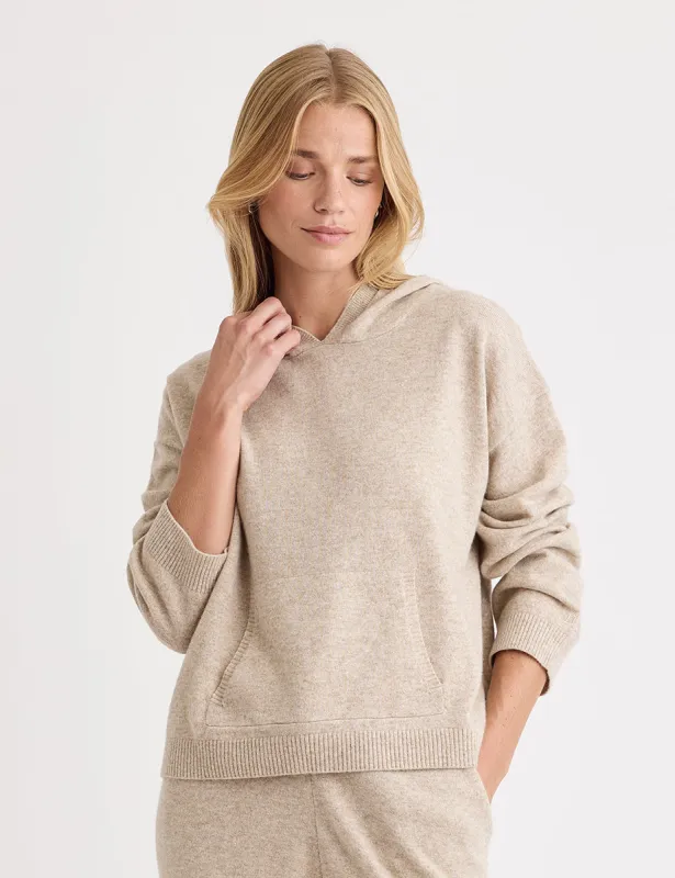 Beige Cashmere Hoodie sold by Nobody's Child
