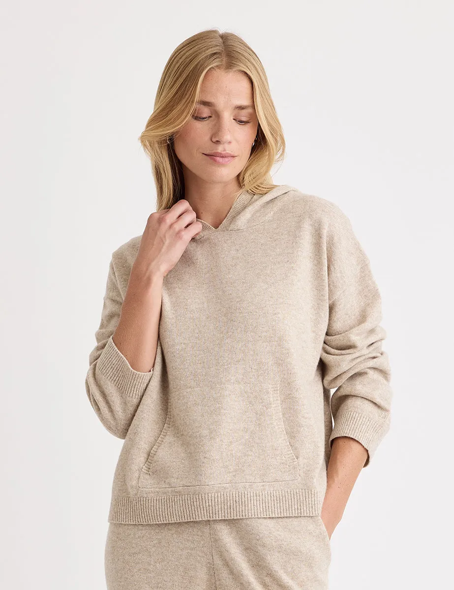 Beige Cashmere Hoodie sold by Nobody's Child