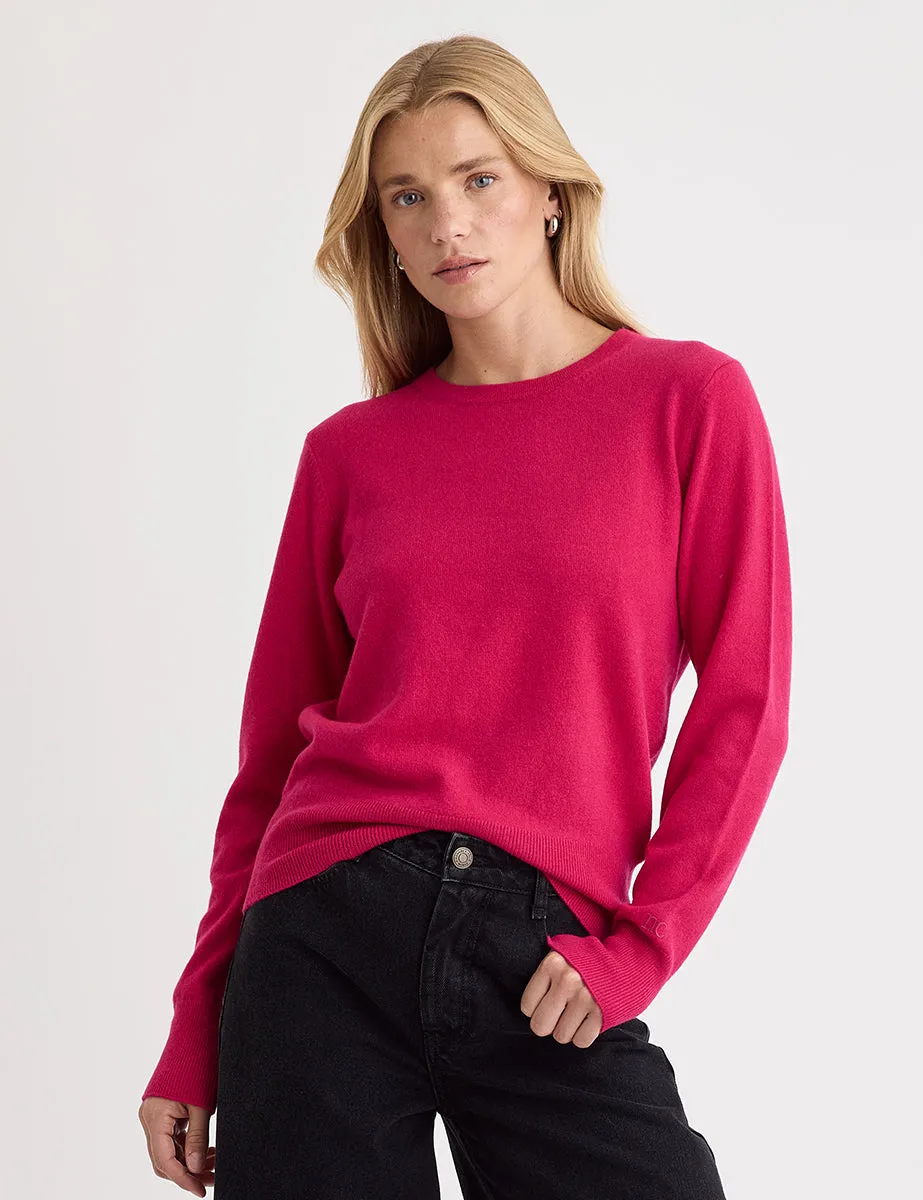 Pink Cashmere Crew Neck Knitted Jumper sold by Nobody's Child