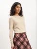 Beige Cashmere Crew Neck Knitted Jumper sold by Nobody's Child